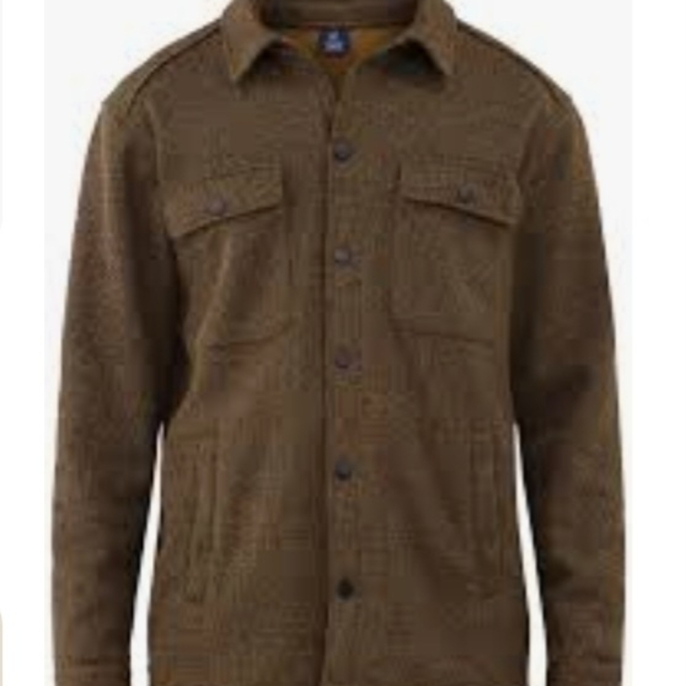 George Men's Brown ,black Shirt Jacket